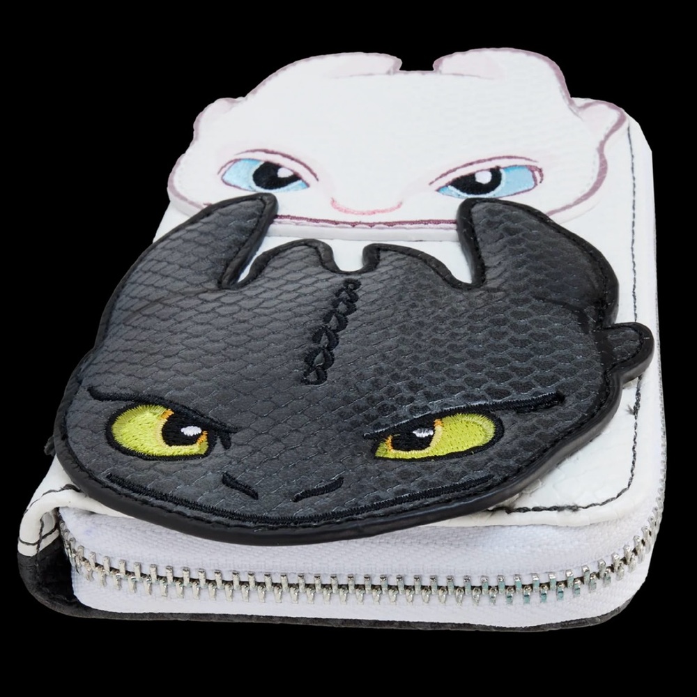 SOLD NWT LOUNGEFLY How to Train Your Dragon Light Fury Toothless Wallet - Picture 7 of 8